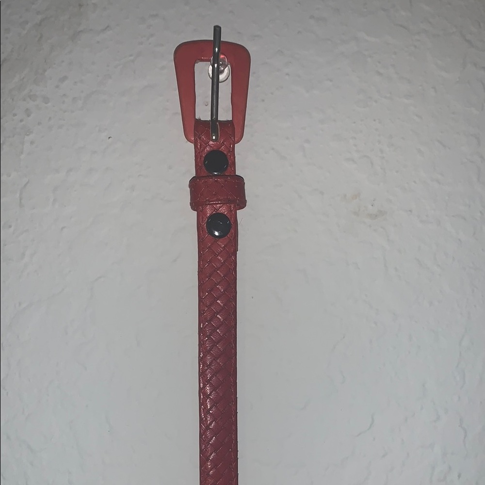 Red Braided Wraparound Leather Belt
